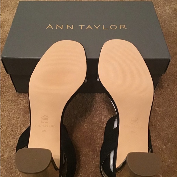 Ann Taylor Black Suede Heel Sandals - Picture 3 of 3